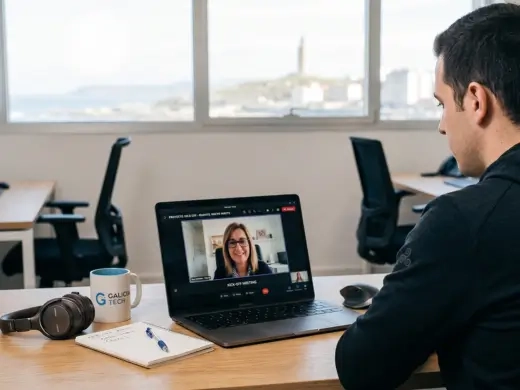 Reunión de kick-off por videollamada para iniciar un proyecto SEO